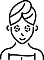 Spa day icon in linear style vector