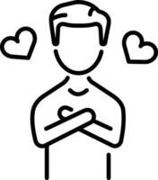 Self care icon in linear style vector