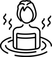 Sauna icon in linear style vector