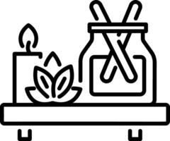 A linear style icon of aromatherapy vector