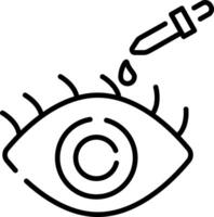Eye drops icon in linear style vector