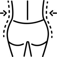 Liposuction icon in line style vector
