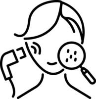 Dermatology icon in line style vector