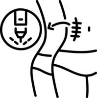 Scar removal icon in line style vector