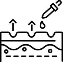 Exfoliation icon in linear style vector