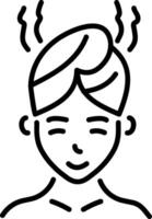 A linear icon of relaxing spa vector