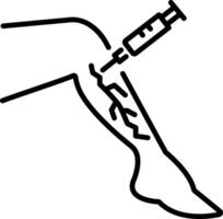 Sclerotherapy icon in linear style vector