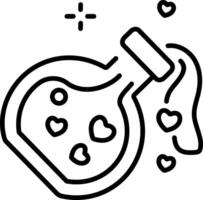 Love potion icon in line style vector