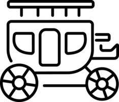 Classic carriage icon in line style vector