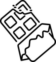 Sweet chocolate icon in linear style vector