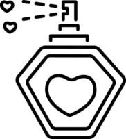 A linear icon of perfume bottle vector