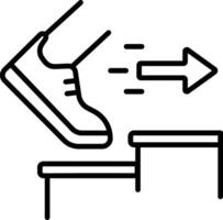 Taking next steps icon in line style vector