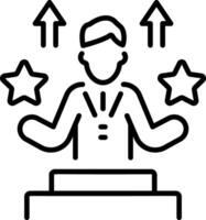 Motivation icon in line style vector