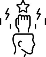 Willpower icon in linear style vector