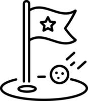 Goal oriented icon in linear style vector