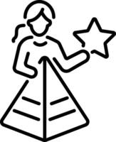 Success icon in linear style vector