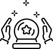 Prediction icon in linear style vector