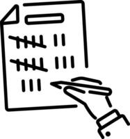 Consistency icon in outline style vector