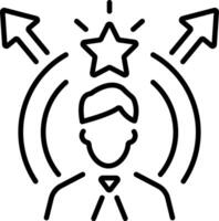 High potential person icon in line style vector