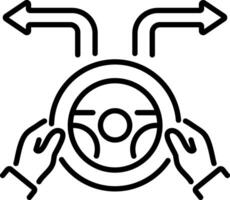 Career guidance icon in line style vector
