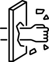 Breaking barrier icon in linear style vector