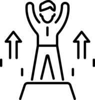 Self motivation icon in line style vector