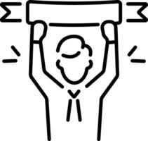 Milestone achievement icon in line style vector