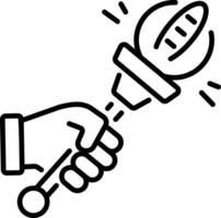 Royal scepter icon in line style vector