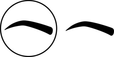 Eyebrow icons. A set of eyebrow icons. Linear illustration in a fashionable minimalistic style. The logo or icons are made in the form of eyebrows. vector