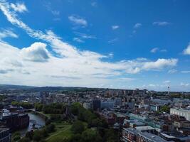 Aerial View of Buildings at Central Bristol City of Southwest of England, United Kingdom. The High Angle Footage Was Captured with Drone's Camera from High Altitude on May 27th, 2024. photo