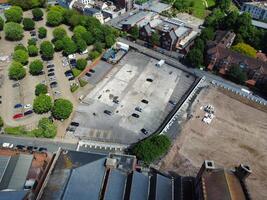 Aerial View of Buildings at Central Bristol City of Southwest of England, United Kingdom. The High Angle Footage Was Captured with Drone's Camera from High Altitude on May 27th, 2024. photo