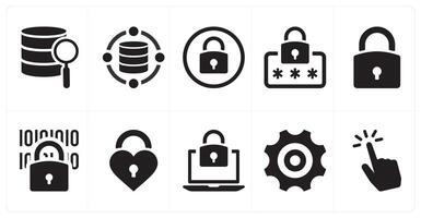 A set of 10 mix icons as data search, programming, download drive data vector
