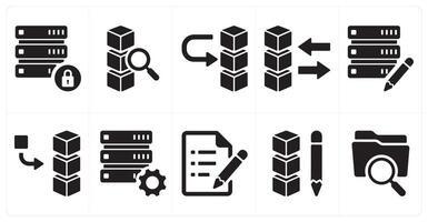 A set of 10 mix icons as drive security, search drive, move drive data vector
