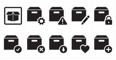 A set of 10 mix icons as subtract, add, delete vector