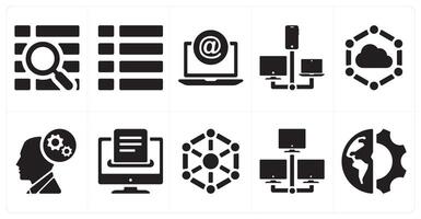 A set of 10 mix icons as location, global location, road vector