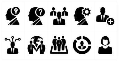 A set of 10 web marketing icons as creativity, help, manager vector