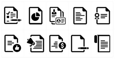 A set of 10 web marketing icons as blog, report, identification card vector