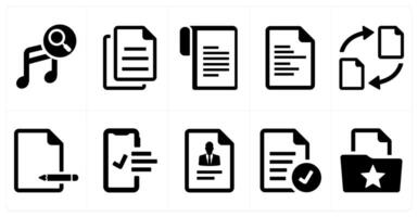 A set of 10 web marketing icons as search content, content document, document vector
