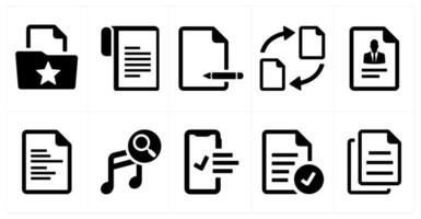 A set of 10 web marketing icons as favorite document, document, edit document vector
