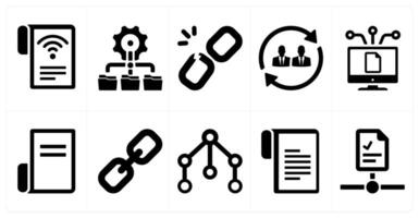 A set of 10 web marketing icons as online blogging, network, connection vector