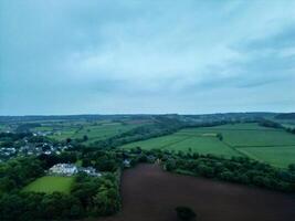 High Angle View of Buildings at Central Bristol City of Southwest of England, United Kingdom. The High Angle Footage Was Captured with Drone's Camera from High Altitude on May 26th, 2024. photo