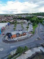 High Angle View of Buildings at Central Bristol City of Southwest of England, United Kingdom. The High Angle Footage Was Captured with Drone's Camera from High Altitude on May 26th, 2024. photo