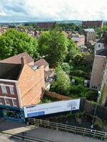 Aerial View of Buildings at Hotwells Central Bristol City of Southwest of England, Great Britain. High Angle Footage Was Captured with Drone's Camera from Medium High Altitude on May 27th, 2024. photo