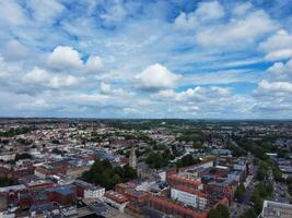 High Angle View of Buildings at Central Bristol City of Southwest of England, United Kingdom. The High Angle Footage Was Captured with Drone's Camera from High Altitude on May 26th, 2024. photo