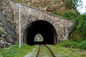 Circum-Baikal Railway. Old railroad tunnel number 29 on the railway. tunnel Sharyzhalgay-2 photo