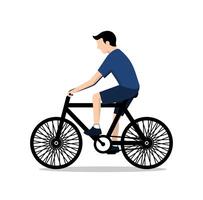 Man Riding Bicycle Design Illustration vector