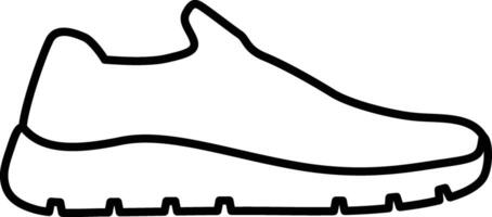 Sneaker Shoe Outline Icon vector