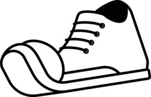 Sneaker Shoe Outline Icon vector