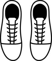 Sneaker shoe from top angle icon vector