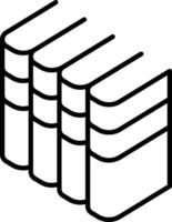 the outline icon of dictionary shelf vector